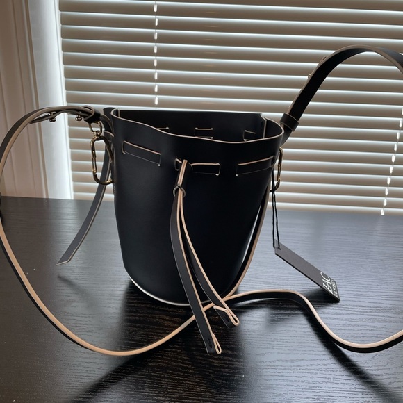 ZAC Zac Posen Handbags - ZAC Zac Posen Belay Black Mini Shoulder Bucket Bag New